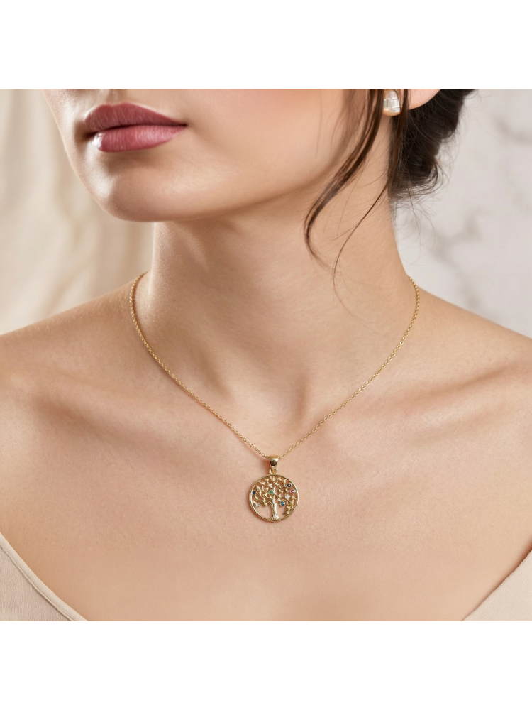 22 AYAR HAYAT AĞACI KOLYE