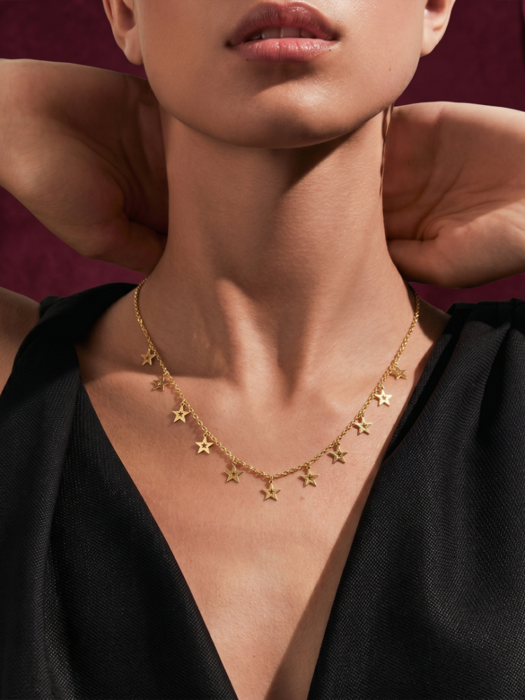 22 AYAR YILDIZ FİGÜRLÜ KOLYE