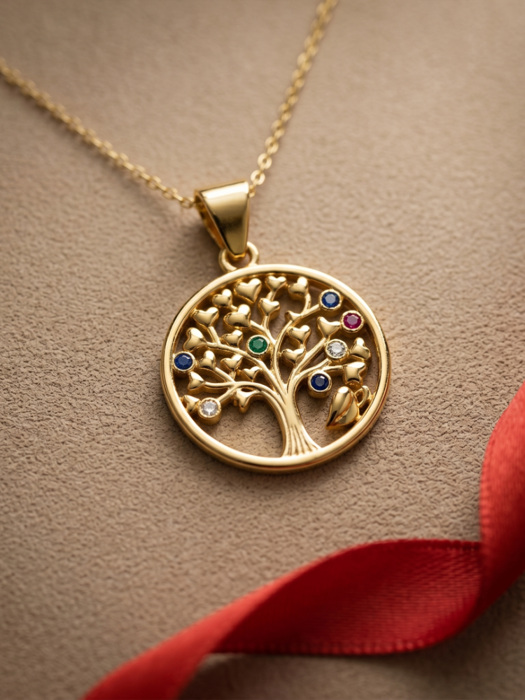 22 AYAR HAYAT AĞACI KOLYE