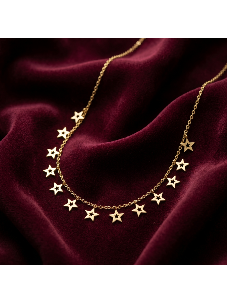 22 AYAR YILDIZ FİGÜRLÜ KOLYE