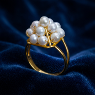 14 AYAR İNCİLİ YÜZÜK