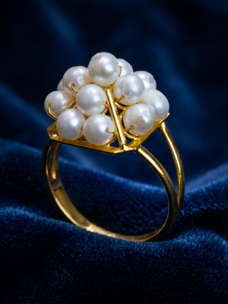 14 AYAR İNCİLİ YÜZÜK