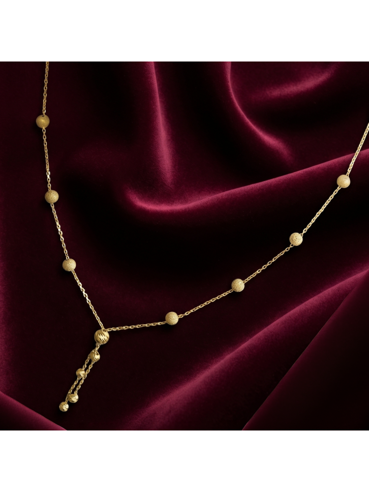 22 Ayar Dorika Altın Kolye – Zarif Top Detaylı Şık Tasarım