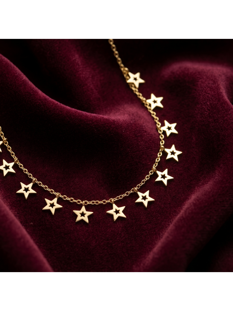 22 AYAR YILDIZ FİGÜRLÜ KOLYE